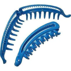 Blue Hair Claw Banana Clip Comb Clamp Grip Grasp Clasp Girls Ladies Accessories