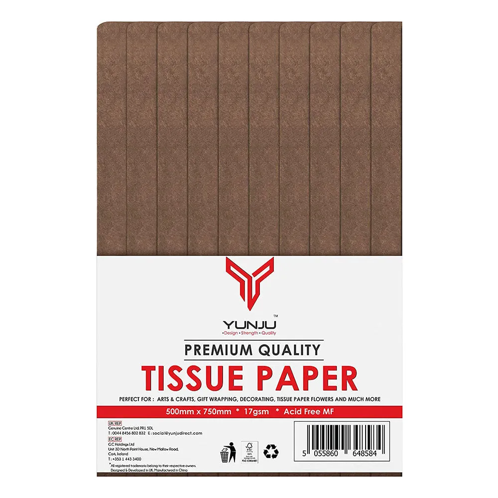 Brown Acid-Free Tissue Paper 50cm x75cm Large Gift Wrap Eco Friendly