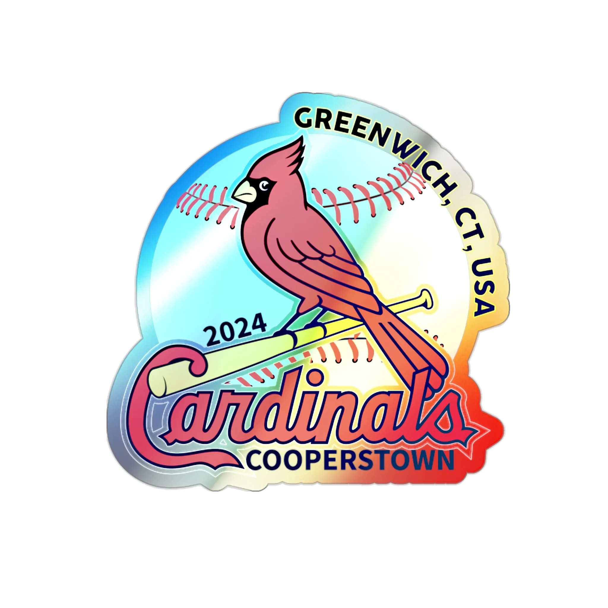 Cardinals Holographic Die-cut Stickers