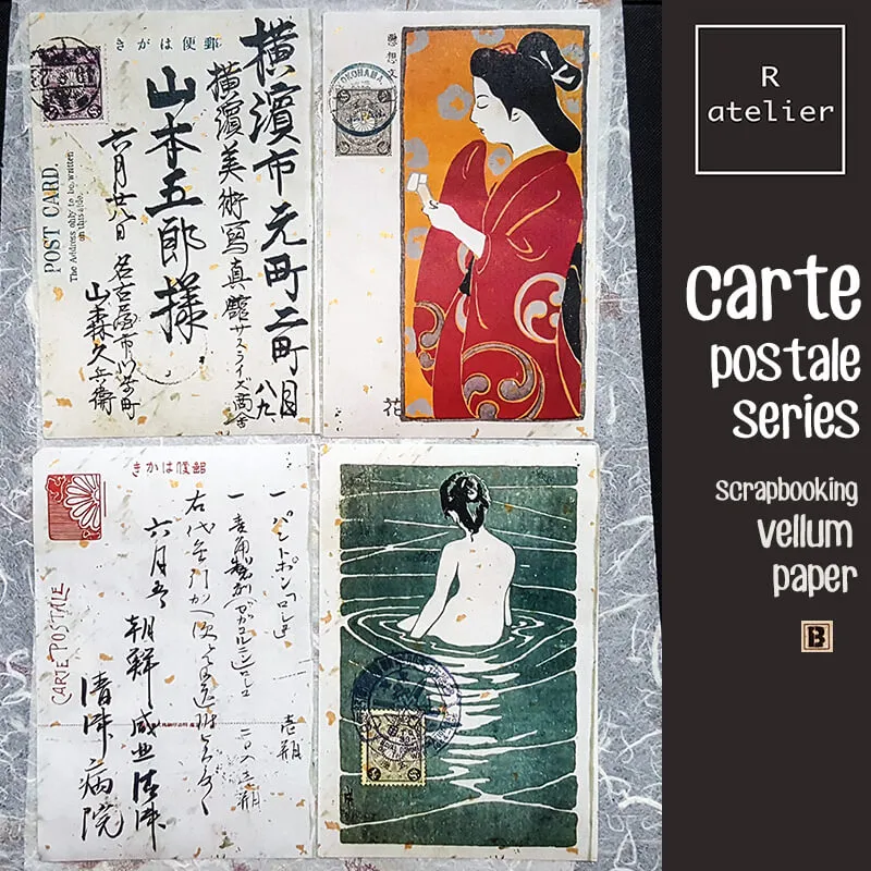 Carte Postale Postcards Series | Scrapbooking Vellum   Paper Kit