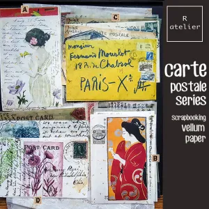Carte Postale Postcards Series | Scrapbooking Vellum   Paper Kit