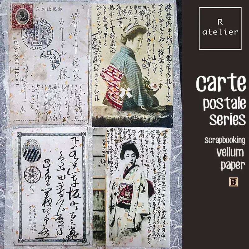 Carte Postale Postcards Series | Scrapbooking Vellum   Paper Kit
