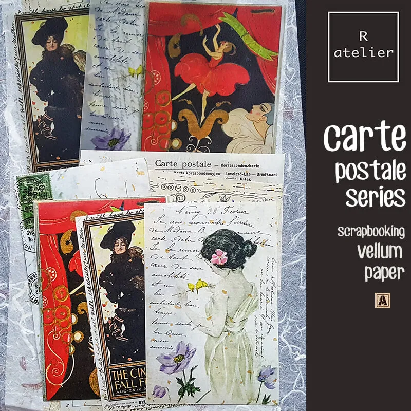 Carte Postale Postcards Series | Scrapbooking Vellum   Paper Kit
