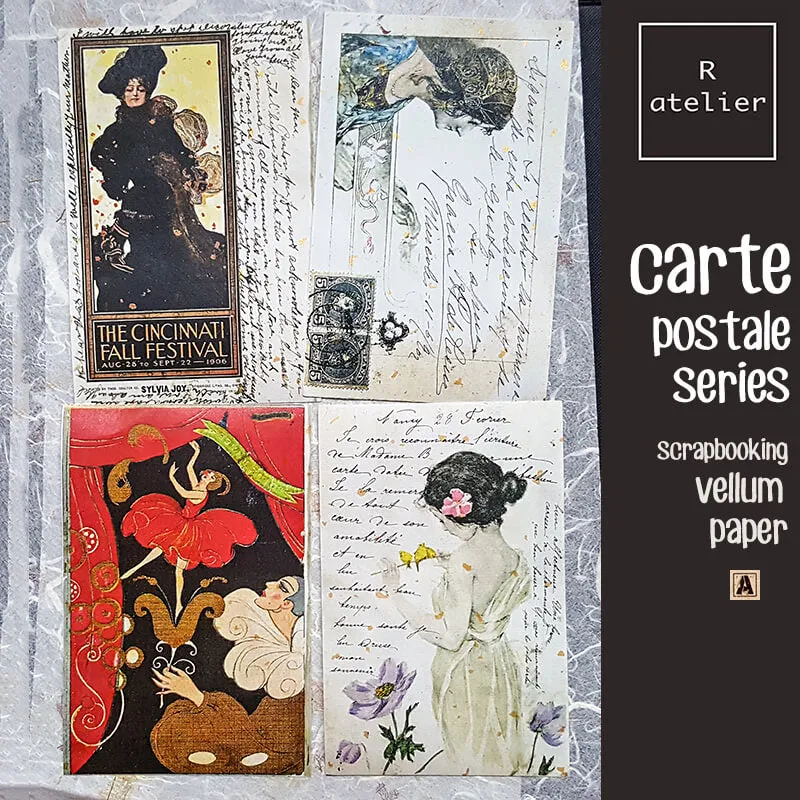 Carte Postale Postcards Series | Scrapbooking Vellum   Paper Kit