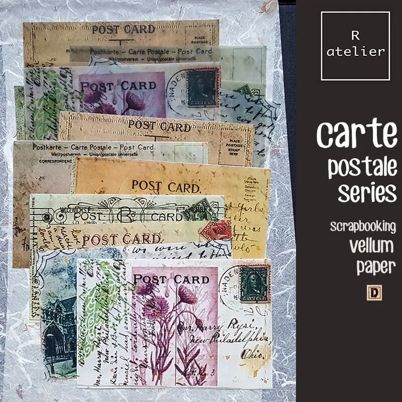 Carte Postale Postcards Series | Scrapbooking Vellum   Paper Kit