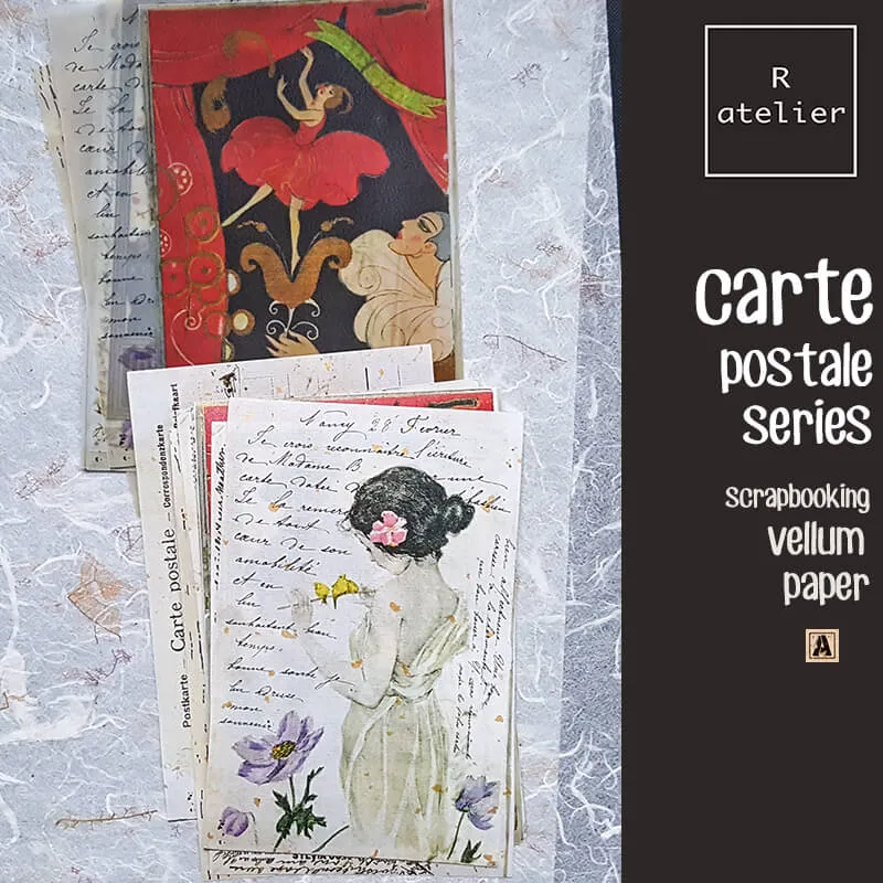 Carte Postale Postcards Series | Scrapbooking Vellum   Paper Kit