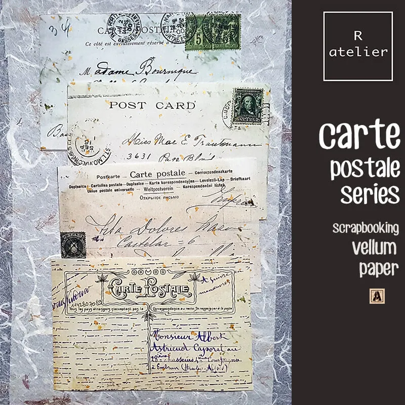 Carte Postale Postcards Series | Scrapbooking Vellum   Paper Kit