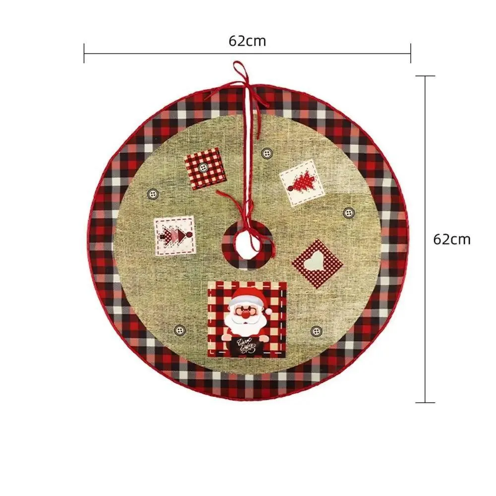 Charming Elk and Santa Christmas Tree Skirt for Whimsical Holiday Decor