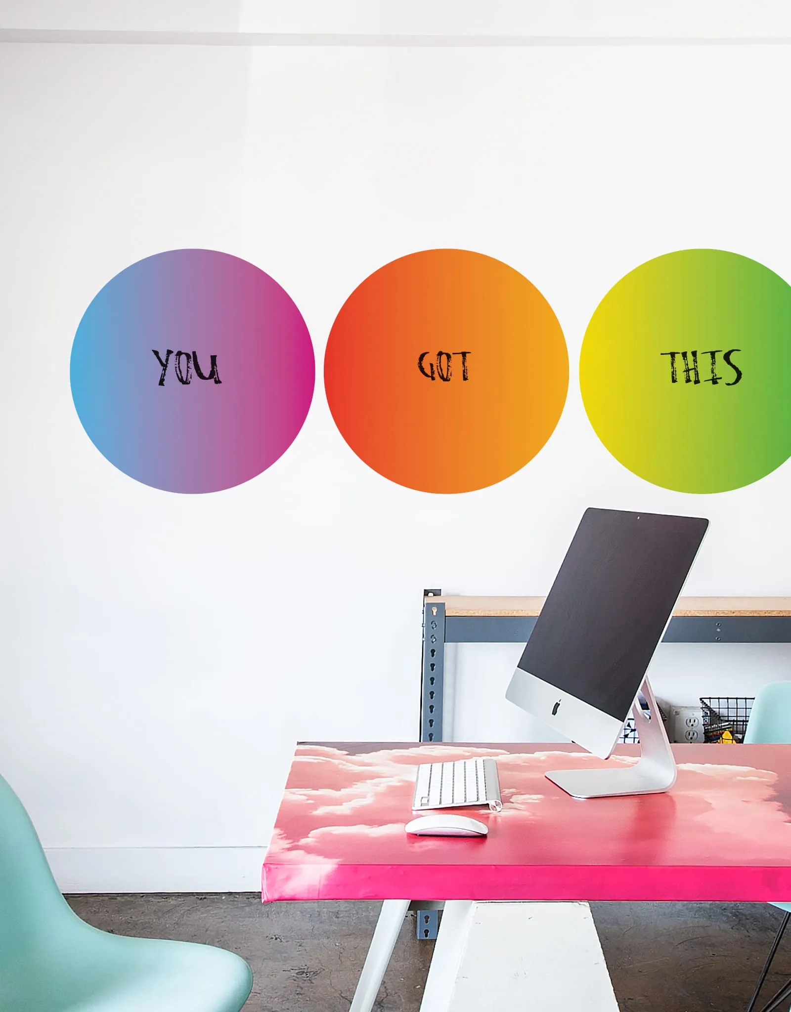 Circle - Yellow Gradient Dry Erase