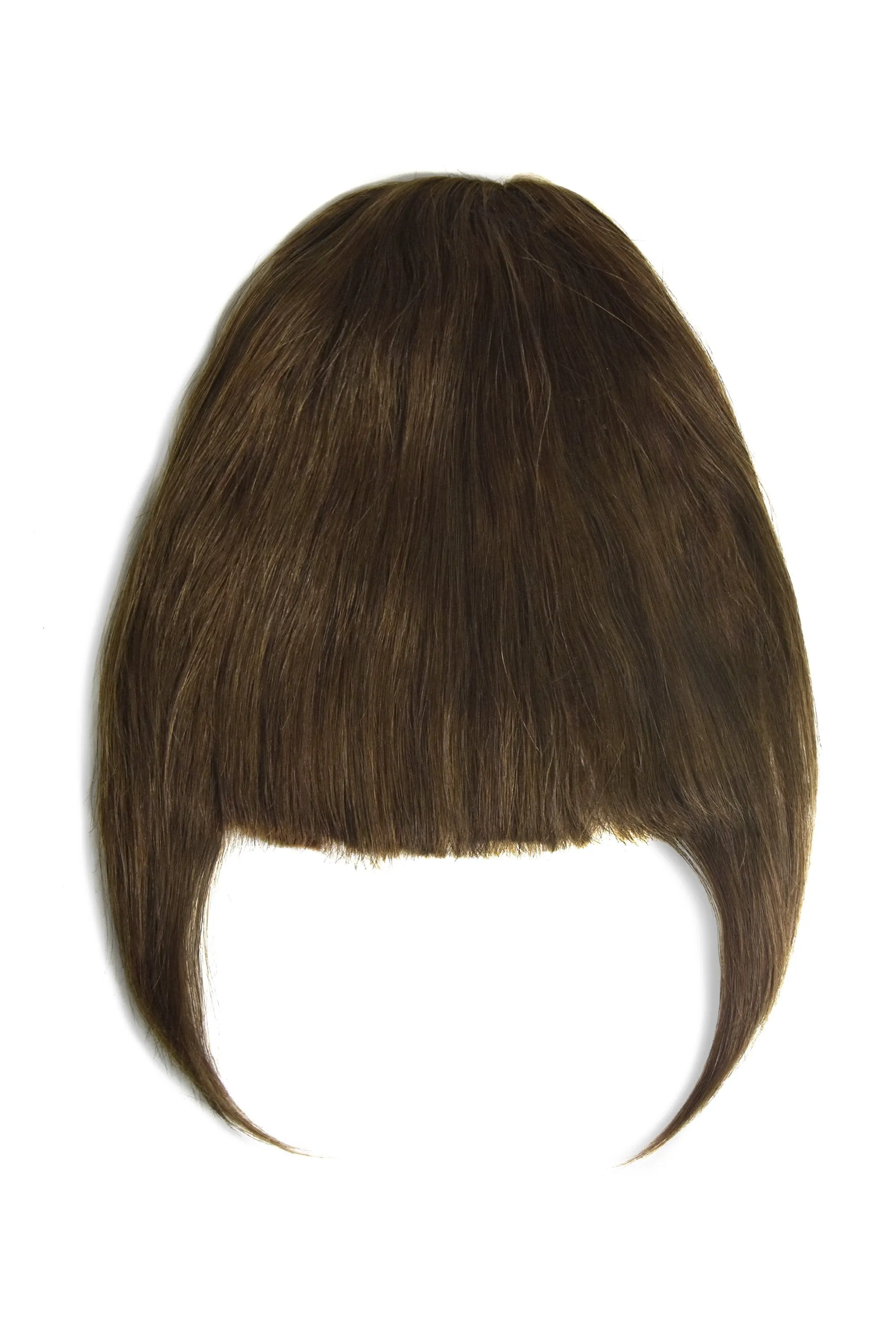 Clip in /on Remy Human Hair Fringe / Bangs - Chestnut Brown (#6)