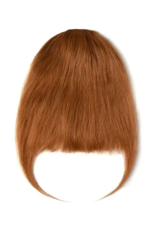 Clip in /on Remy Human Hair Fringe / Bangs - Flaming Ginger (#350)