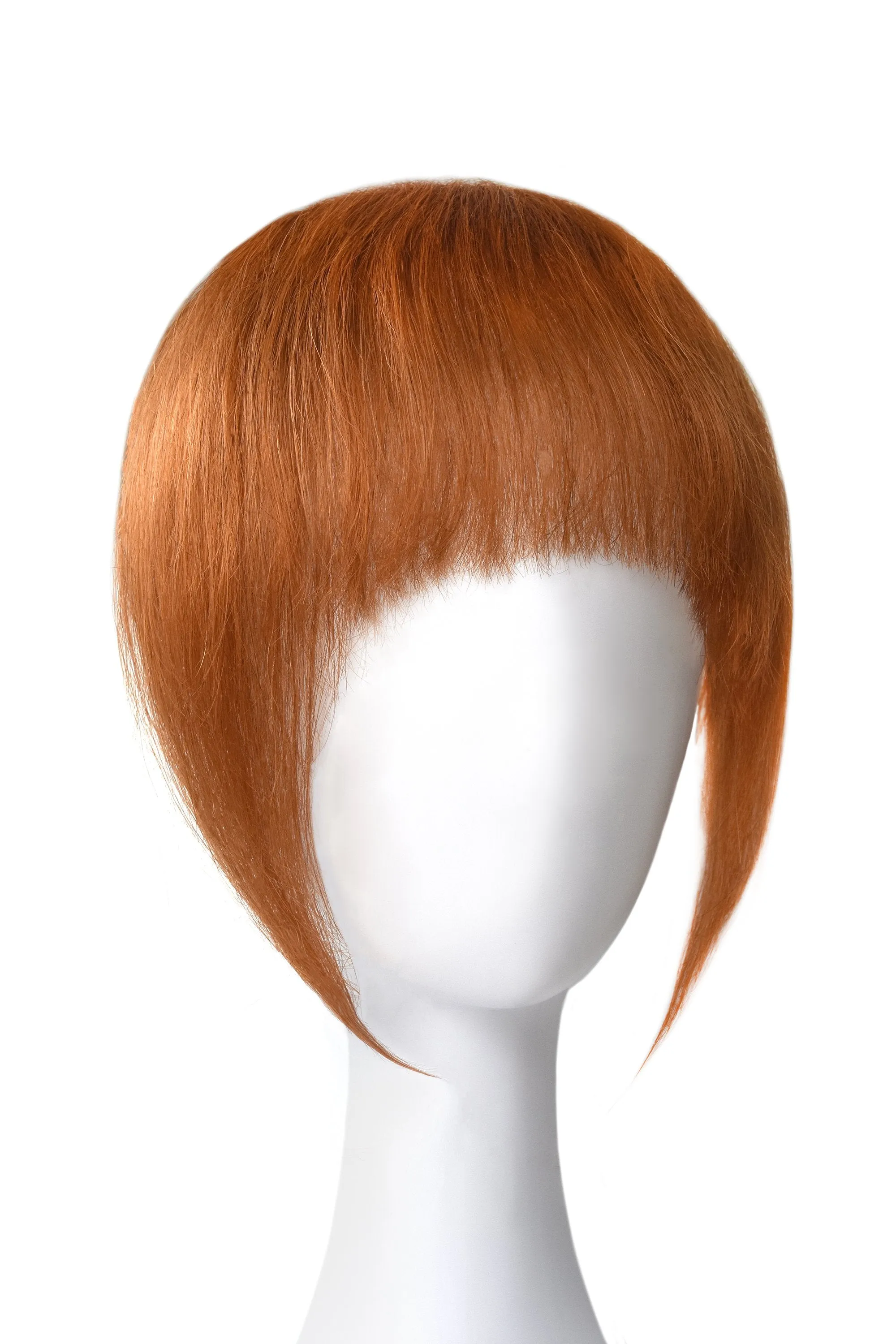Clip in /on Remy Human Hair Fringe / Bangs - Flaming Ginger (#350)