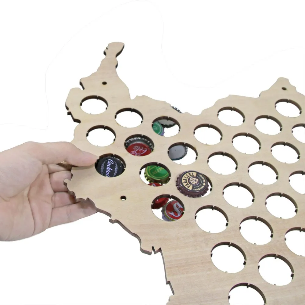 Colombia  Cap Map Wooden Bottle Cap Display Map Decorate Map Novelty Wall Mounted Wood Map