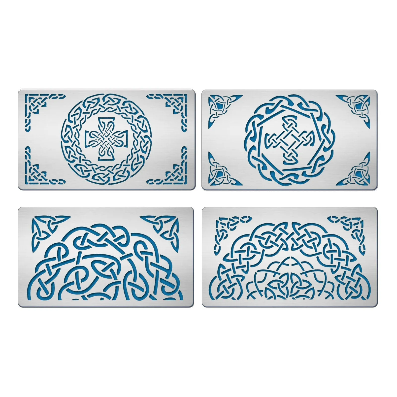 CRASPIRE 4Pcs 4 Patterns Stainless Steel Cutting Dies Stencils, for DIY Scrapbooking/Photo Album, Decorative Embossing DIY Paper Card, Mixed Patterns, 10.1x17.7cm, 1pc/pattern