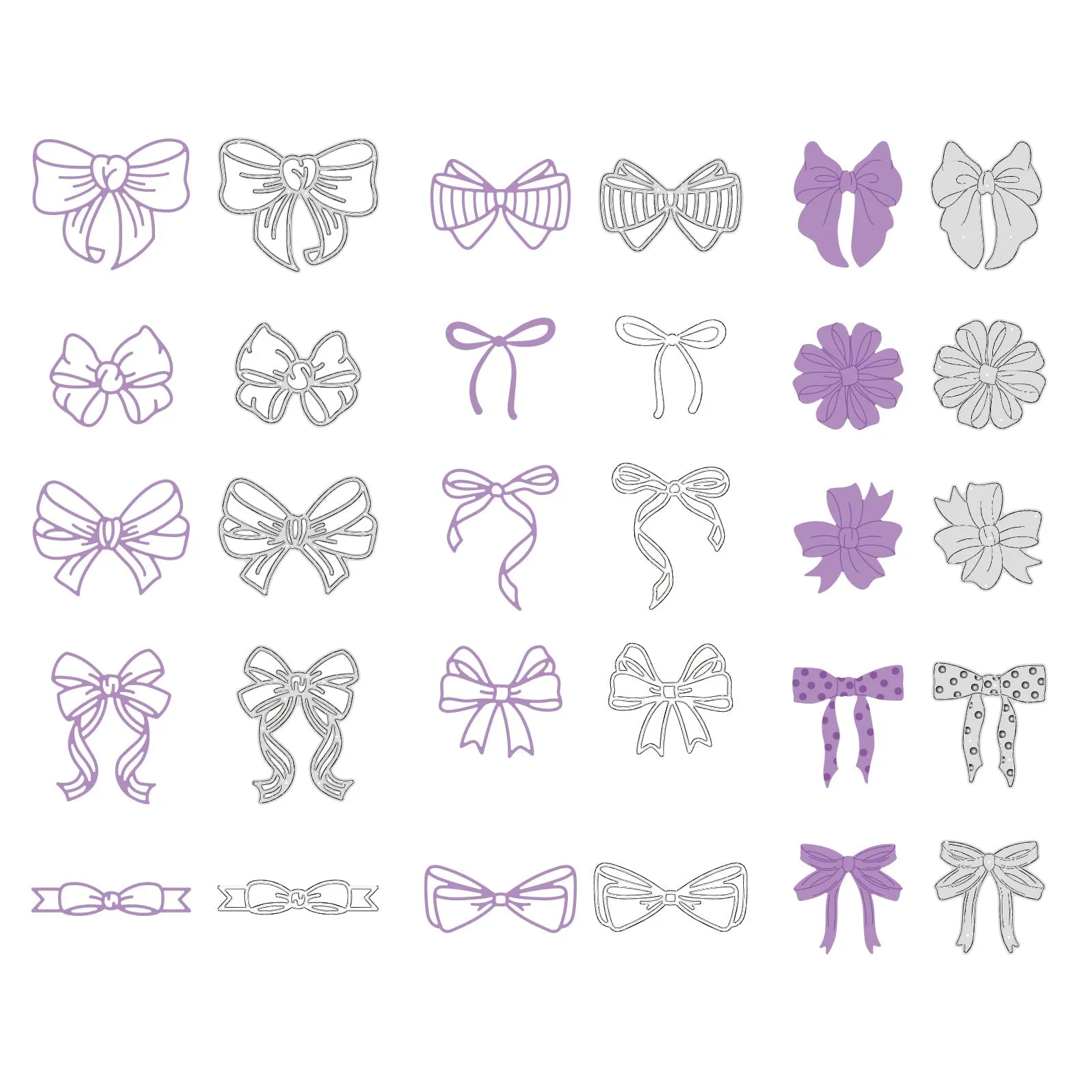 CRASPIRE Bow Tie Carbon Steel Cutting Dies Stencils, for DIY Scrapbooking/Photo Album, Decorative Embossing DIY Paper Card