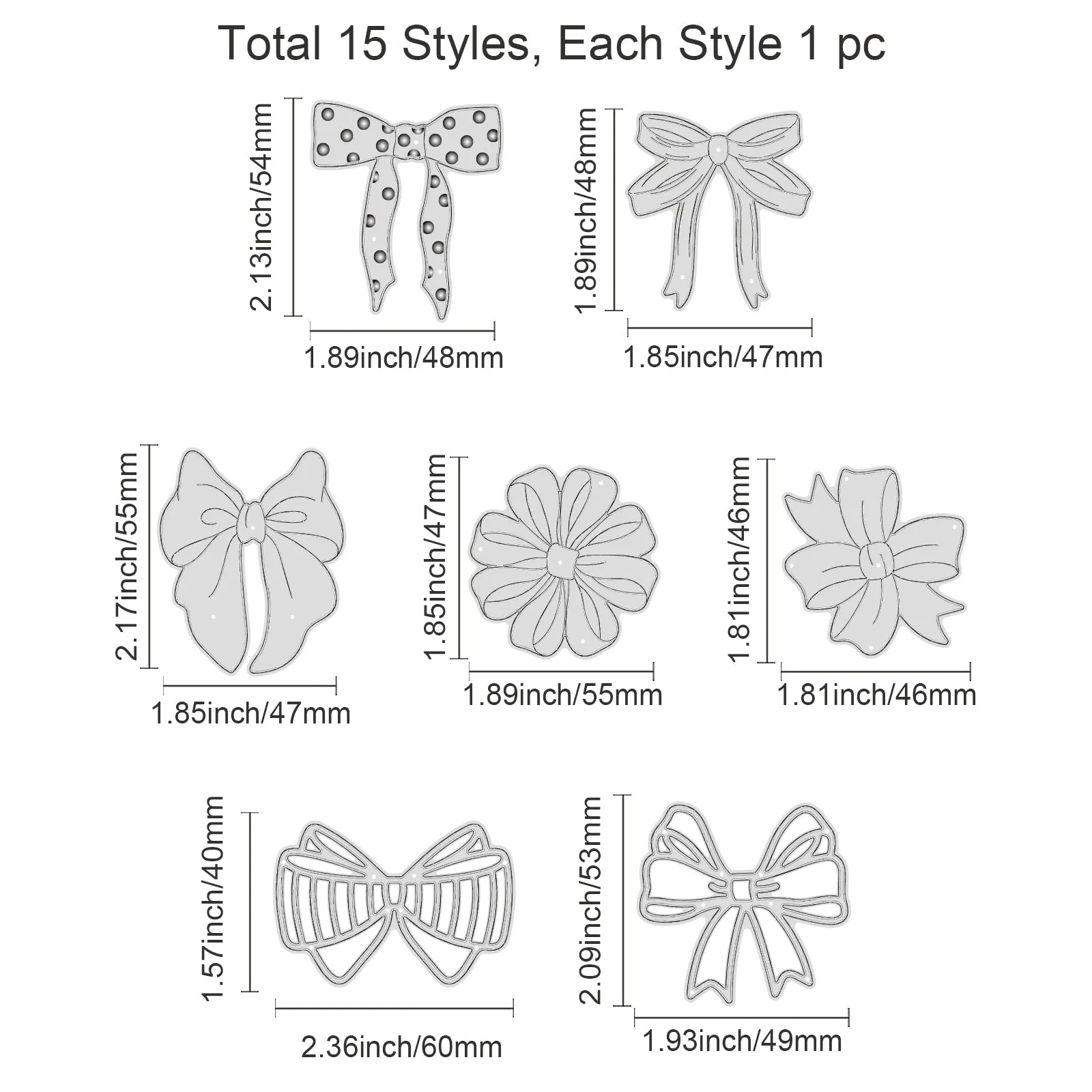 CRASPIRE Bow Tie Carbon Steel Cutting Dies Stencils, for DIY Scrapbooking/Photo Album, Decorative Embossing DIY Paper Card