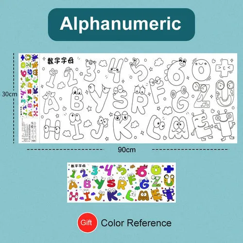 Creative Artistry Unleashed: Children's DIY Sticky Coloring Graffiti Paper Roll Toy
