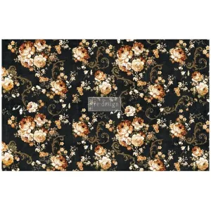 Dark Floral Decoupage Decor Tissue Paper