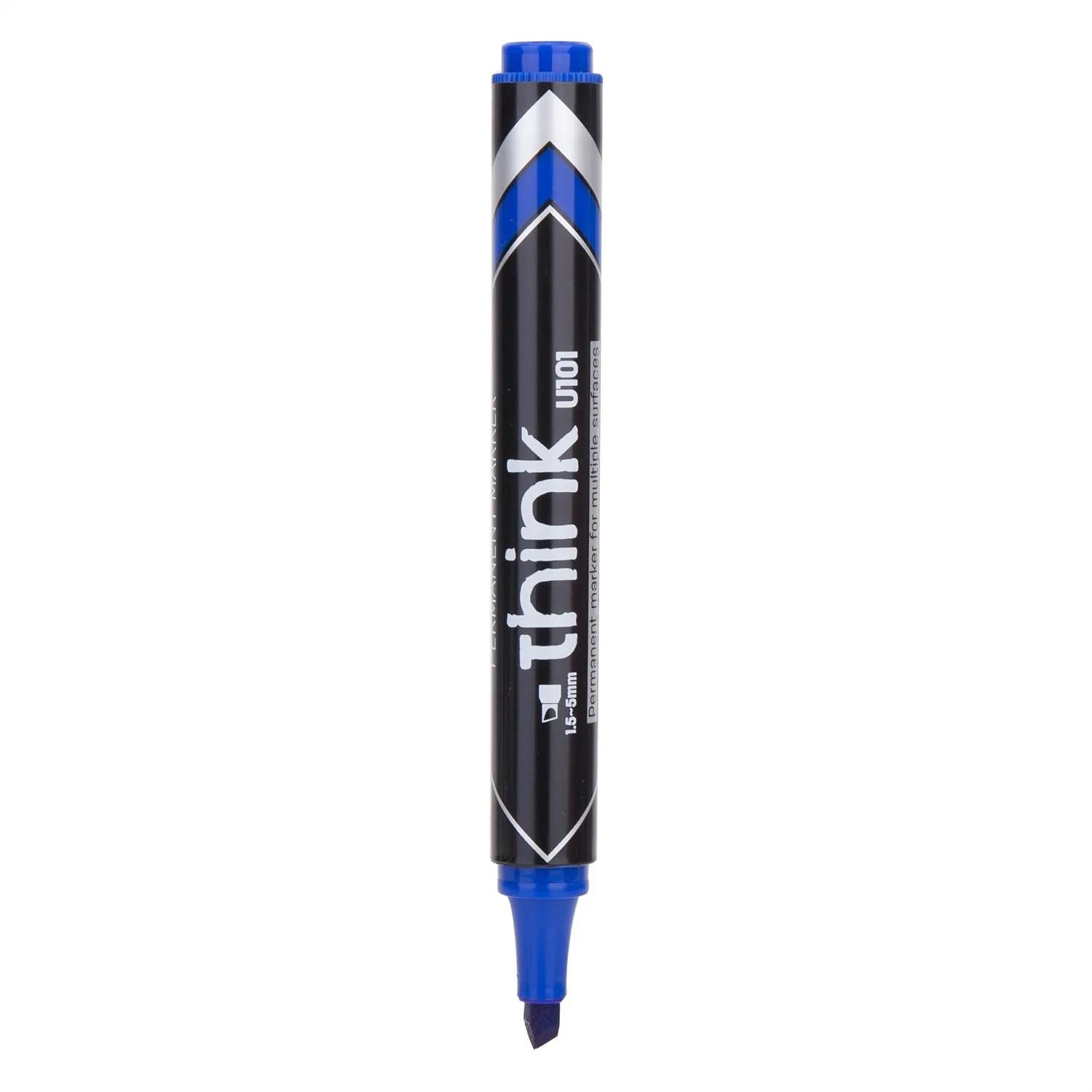 Deli Permanent Marker Chisel 1.5-5mm Blue - (EU10130)
