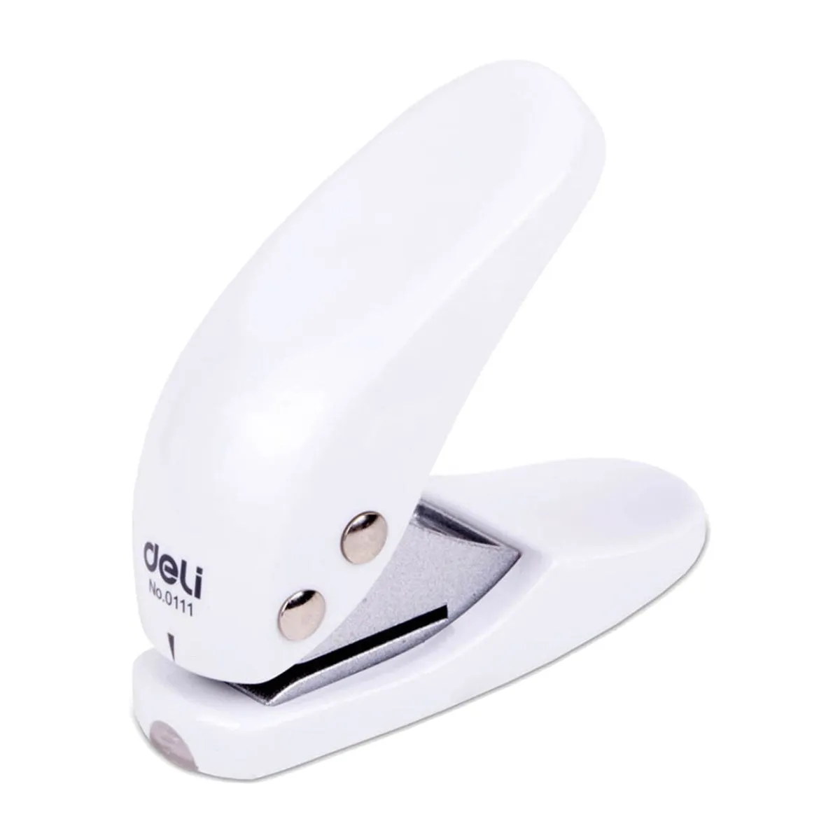 deli Single Hole Puncher No. 0111, 10 Sheets Capacity, Assorted Colors
