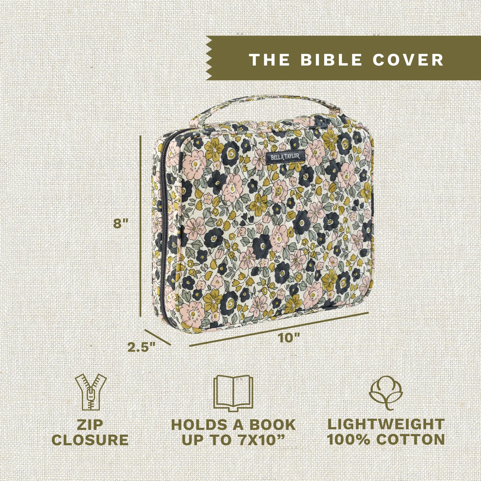 Delicate Floral Charcoal Book Cover
