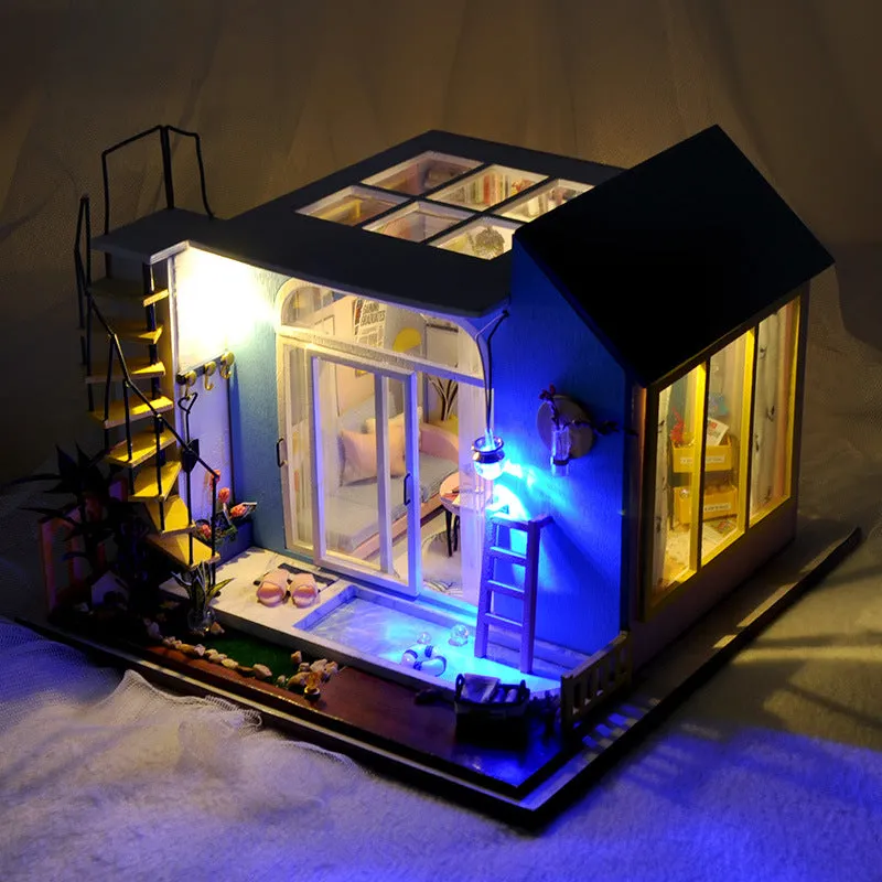 DIY House Hand-Assembled Making House Model Birthday Christmas Gift Toys