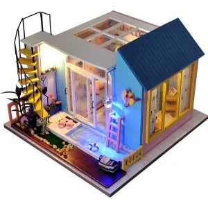 DIY House Hand-Assembled Making House Model Birthday Christmas Gift Toys