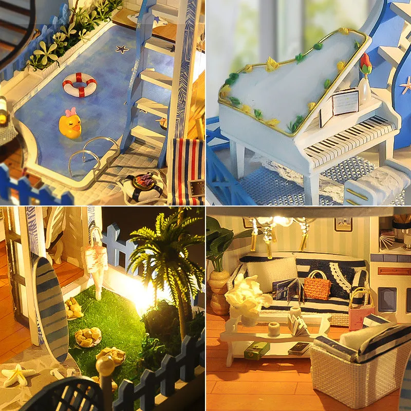 DIY House Wooden Model Educational Toys Children Gift