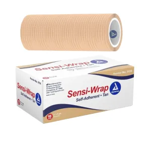 Dynarex 3190 Sensi Latex Free Self-Adherent Wrap  4" x 5 yds Tan Box of 18