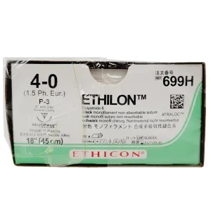 Ethicon 699H 4-0 Black Monofilament Nylon, Nonabsorbable Surgical Suture EXP 9/27