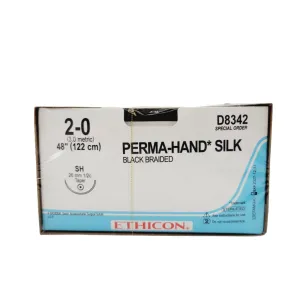 Ethicon D8342 2-0 PERMA HAND BLACK 1X48" SH Box of 36