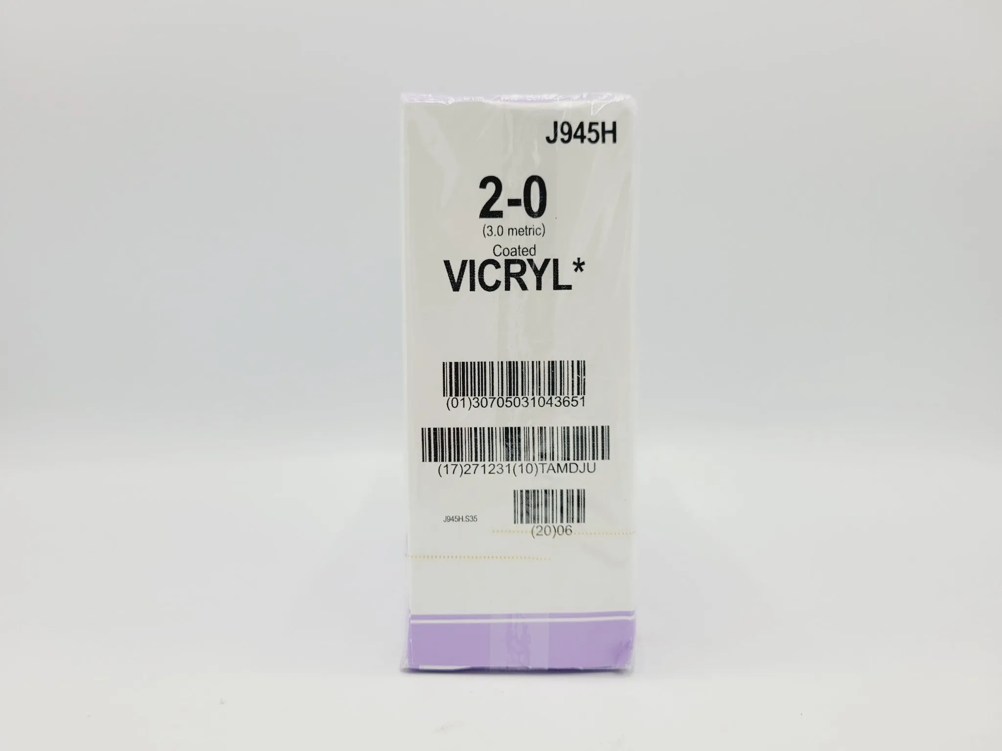 Ethicon J945H 2-0 COATED VICRYL UNDYED 1X36" CT-1 Box of 36