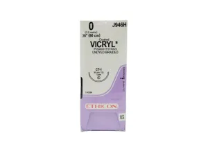 Ethicon J946H 0 COATED VICRYL UNDYED 1X36" CT-1 Box of 36
