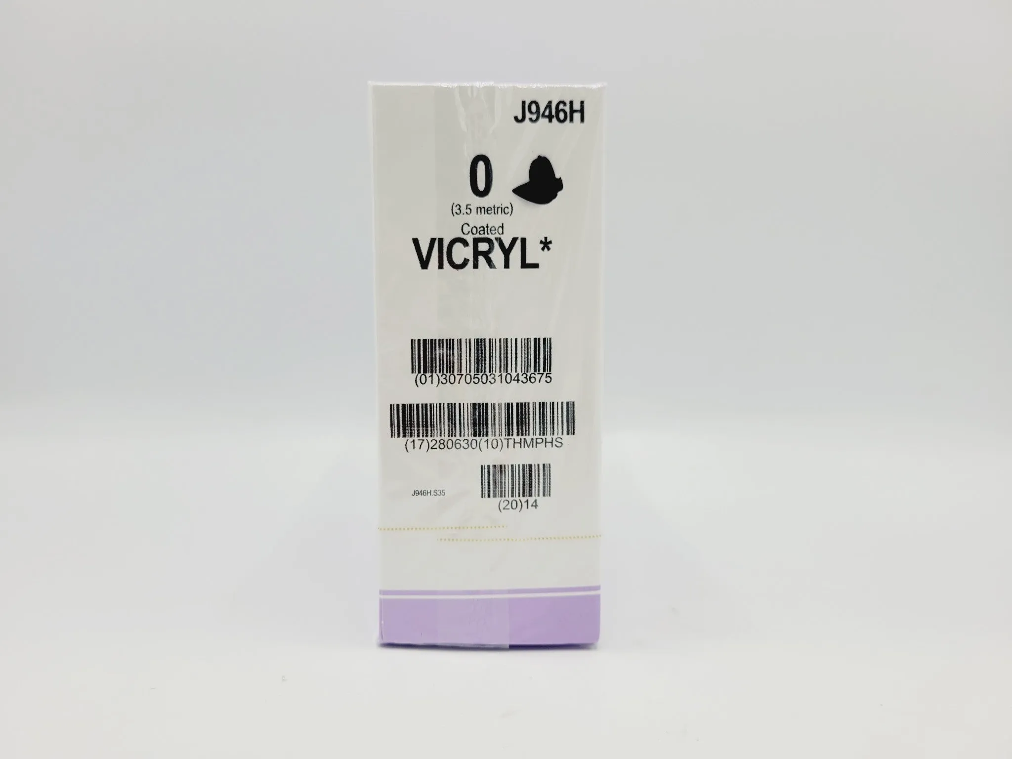 Ethicon J946H 0 COATED VICRYL UNDYED 1X36" CT-1 Box of 36