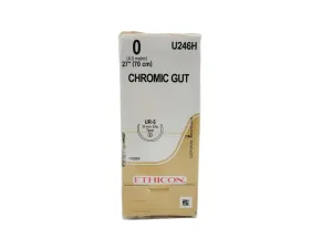 Ethicon U246H 0 GUT CHROMIC Naturally BROWN 1X27" UR-5 Box of 36