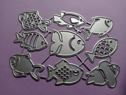 Fish Metal Cutting Die - Paper Craft Cutting Die  - Metal Dies - Scrapbooking Dies - DIY Card Making - Die Cut Embossing Stencil Template