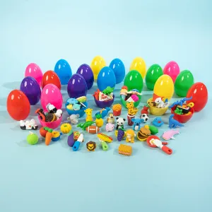 Food & Animal Erasers in Easter Eggs