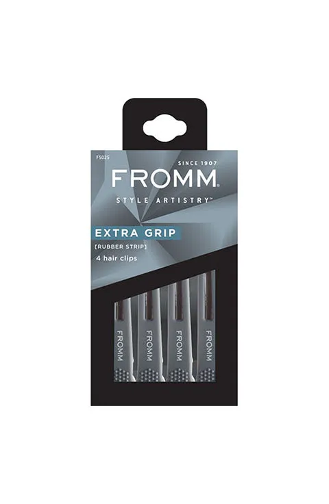 Fromm F5025 Extra Grip Rubber Hair Clips 4park