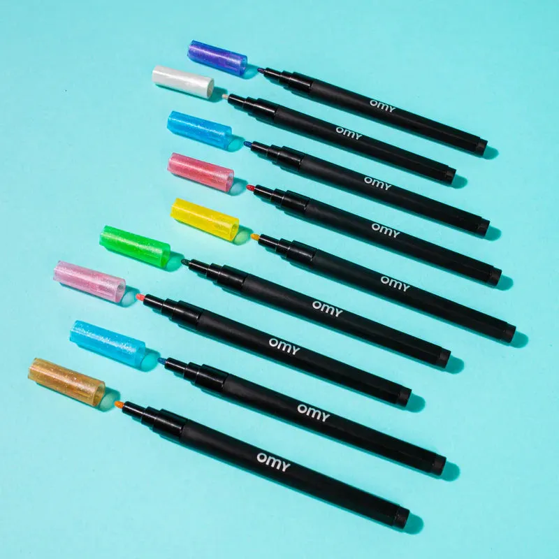 Glitter Markers (Set of 9)