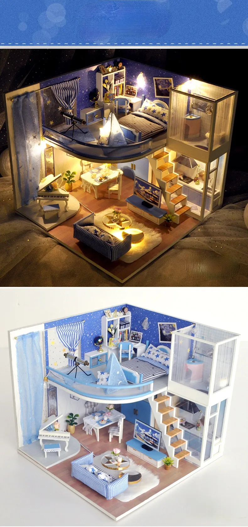 Hand-Assembled DIY House Model Creative Gift Toys
