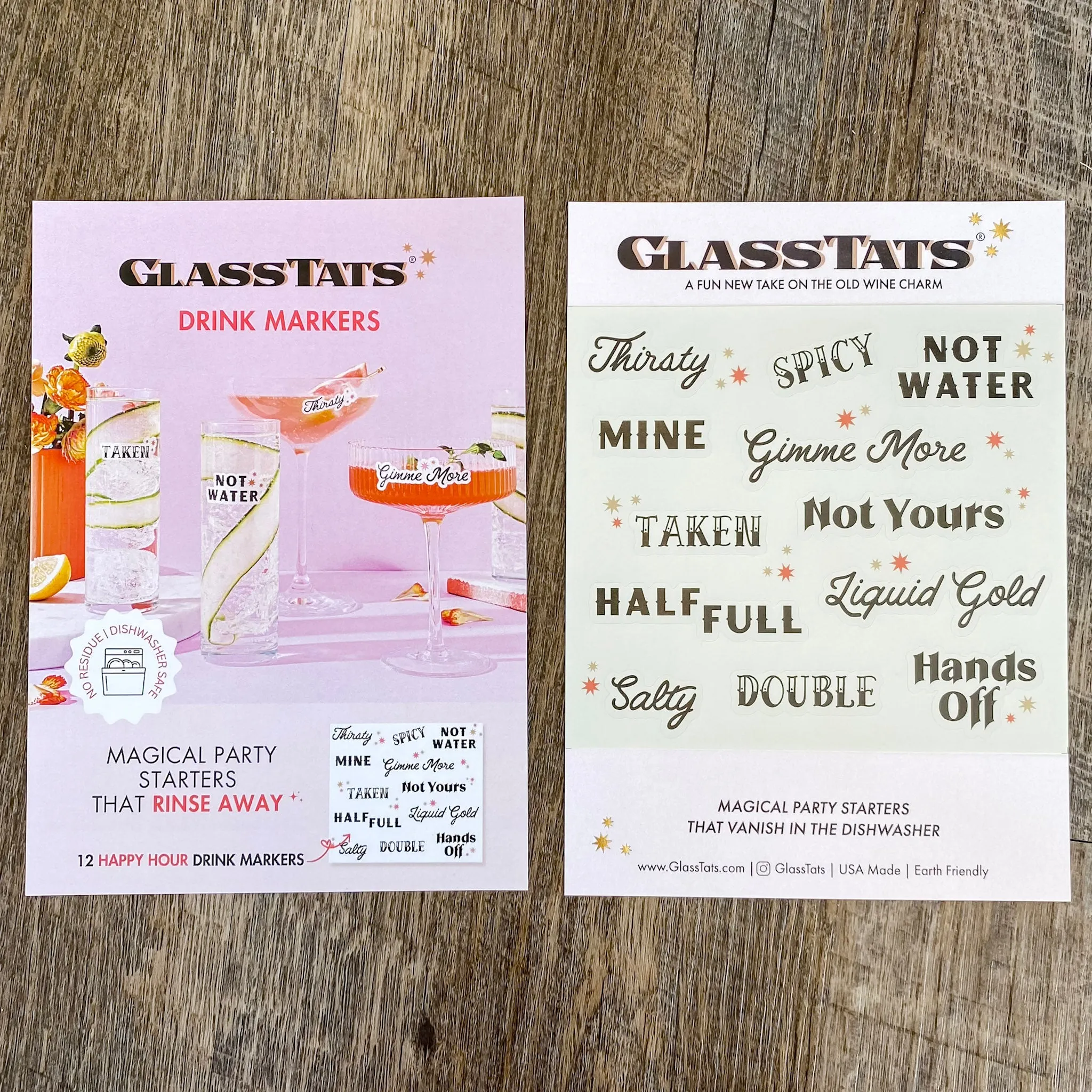 Happy Hour Drink Markers by GlassTats
