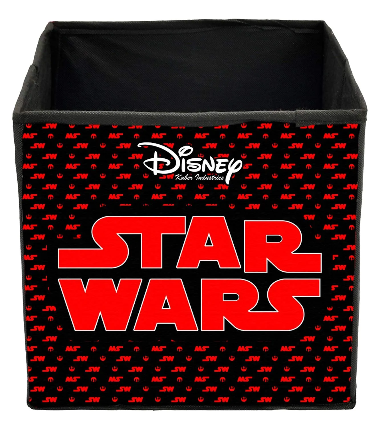 Heart Home Disney Star War Printed Non-Woven Foldable Storage Bin/Cube/Organizer For Toys, Clothes And Books With Handles (Black) -HS43HEARTH26290