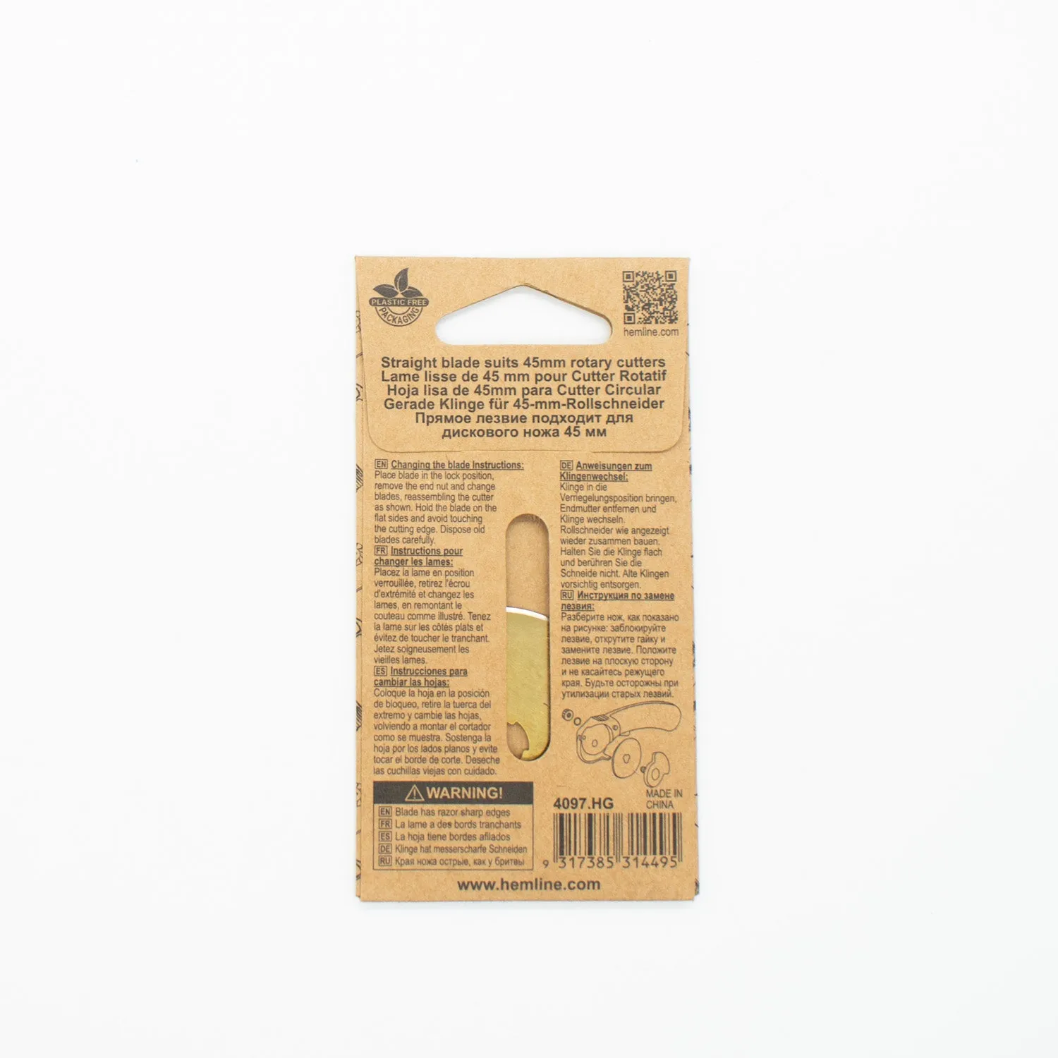 Hemline Gold 45mm Rotary Cutter Blades