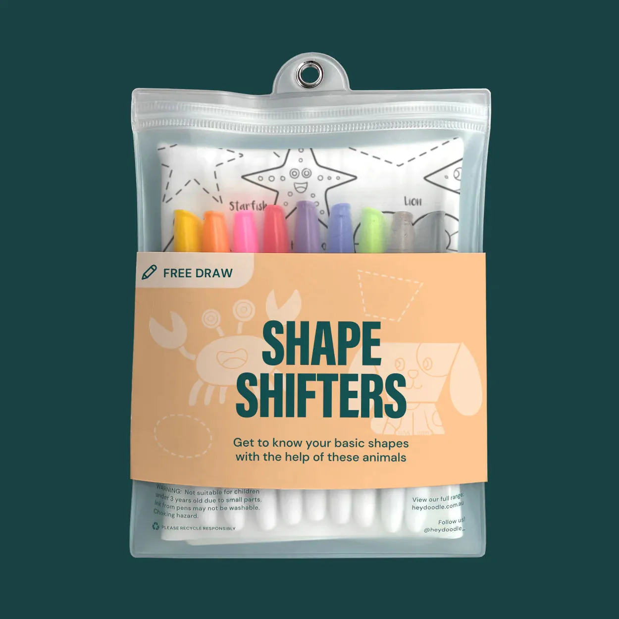 Hey Doodle Reusable Colouring Silicone Placemat VARIOUS STYLES
