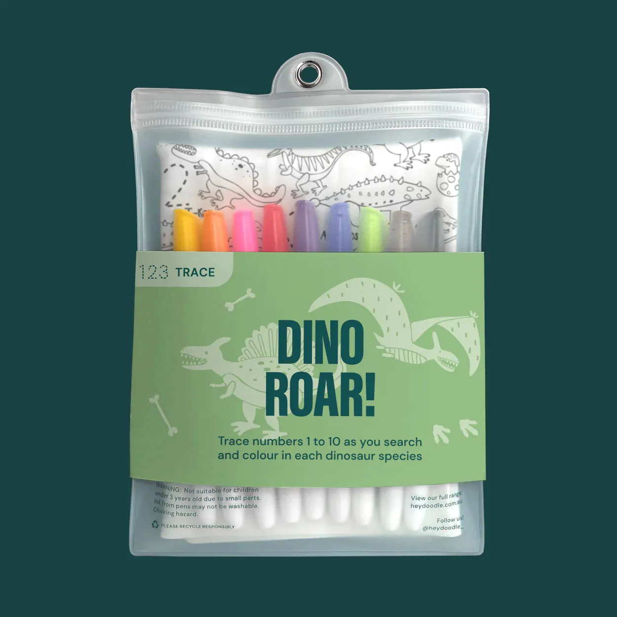 Hey Doodle Reusable Colouring Silicone Placemat VARIOUS STYLES
