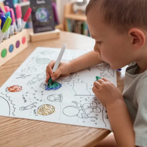 Hey Doodle Reusable Colouring Silicone Placemat VARIOUS STYLES