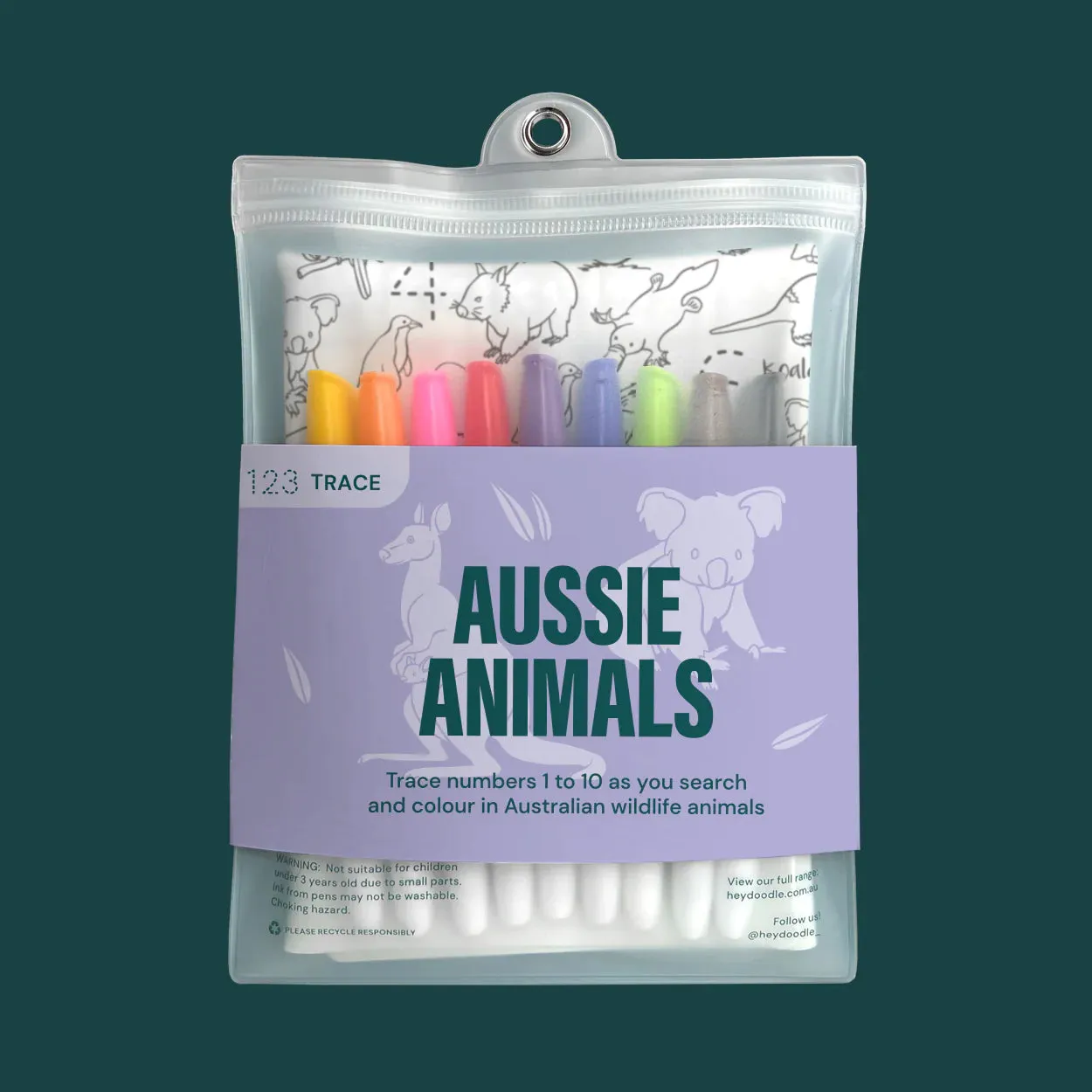Hey Doodle Reusable Colouring Silicone Placemat VARIOUS STYLES