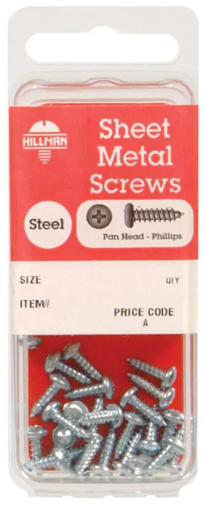 Hillman No. 12 X 1/2 in. L Phillips Pan Head Sheet Metal Screws 10 pk