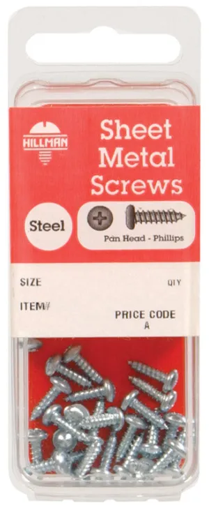 Hillman No. 14 X 1-1/2 in. L Phillips Pan Head Sheet Metal Screws 1 lb 1 pk