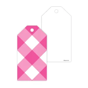 Hot Pink Buffalo Check Gift Tags